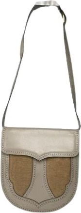 Saint Laurent Pre-owned Cross Body Bags, female, White, Size: ONE SIZE Pre-owned Leather Crossbody Bag