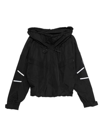 adidas by Stella McCartney hooded reflective-detail jacket - Black