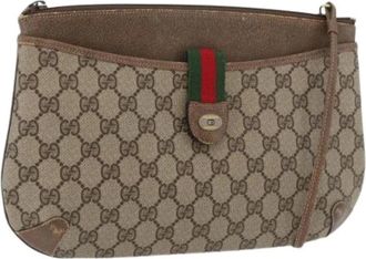 Gucci Pre-owned Cross Body Bags, female, Beige, Size: ONE SIZE Pre-owned Vintage GG Shoulder Bag