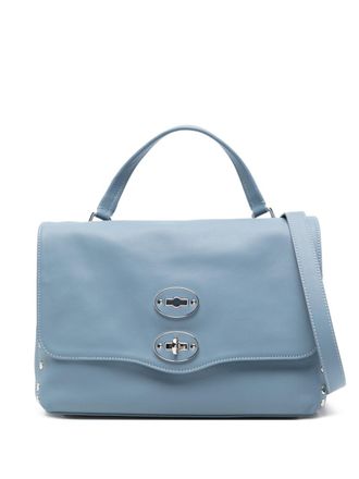 Zanellato Womens Postina Small Bag In Smooth Blue Zelante Leather