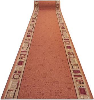 RugsX Runner anti-slip jena red 67cm orange 67x580 cm