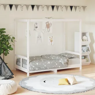 vidaXL Vidaxl - Estructura De Cama Para Ni&ntilde;os Madera De Pino Blanco 80x160 Cm