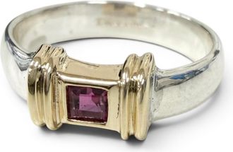 Tiffany & Co. Gold Silver Silver 925 Band Ring (Pre-Owned)