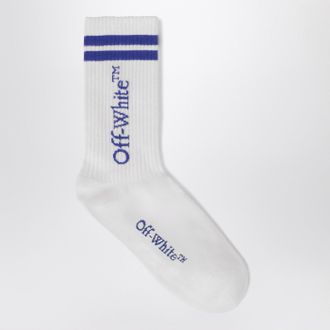 Off-white White Socks With Blue Logo