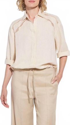 Lyss&eacute; Rozanna Embroidered Shirt In Cream