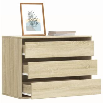 vidaXL Cassettiera Angolare Rovere Sonoma 80x41x58cm Legno Multistrato - Vidaxl