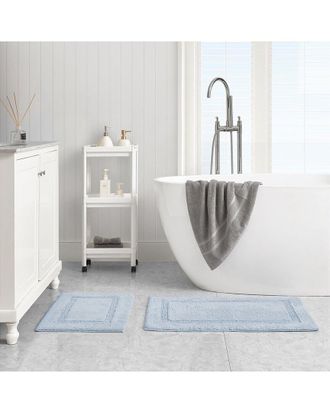 Nautica Peniston Solid 100% Cotton Tufted Set Of 2 Bath Rugs