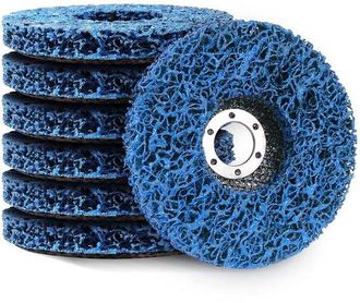 OEM Discos De Pulido - 100 Mm - 7 Discos - Para Eliminar Pintura Y &Oacute;xido - Azul