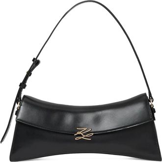 Karl Lagerfeld K/Autograph Twist EW Shb - Dames - Schoudertassen - Zwart - ONE Size - Leer - Tassen