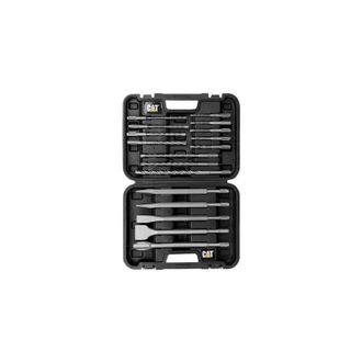 CAT Set punte e scalpelli sds plus 17 pezzi in pratica valigetta erpillar da03902