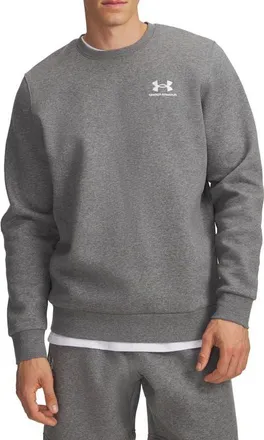 Under Armour UA Icon Fleece Crewneck T-Shirt in 012 Pitch Gray Medium at Nordstrom, Size Xx-Large