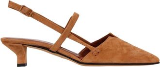 Pomme Dor Su&egrave;de Slingback met Hak - Dames - Pumps - Bruin - 38 1/2 EU - Su&egrave;de - Schoenen
