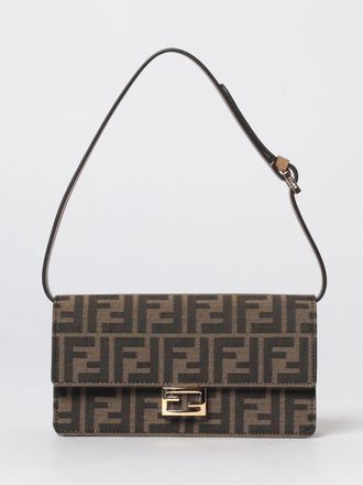 Fendi Borsa Wallet On Chain Baguette Fendi in canvas con monogram FF jacquard