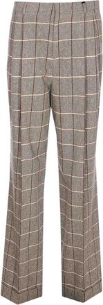 Valentino Garavani Wolbroek Met Revers - Heren - Wijde Broeken - Grijs - M - Wol - Broeken