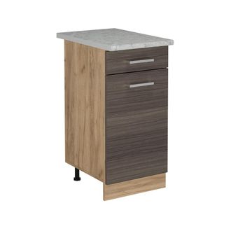 Vicco Mueble Bajo De Cocina R-line, Gris Noble, 40 Cm Et M&aacute;rmol