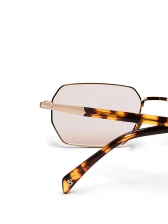Eyewear by David Beckham DB1174S Square Metal Frame Sunglasses - Gold