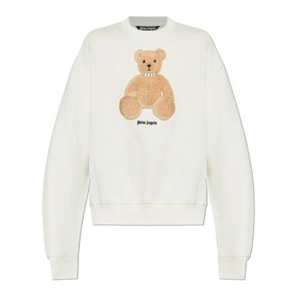 Palm Angels Sweatshirts, male, White, Size: XL Bear Sweatshirt