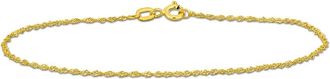 Amour 1.2mm Sparkling Singapore Bracelet in 14k Yellow Gold - 9 in