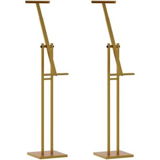 vidaXL Pantallas De Feria 2 Pcs Dorado 26,5 X 26,5 X 150 Cm Acero Vidaxl