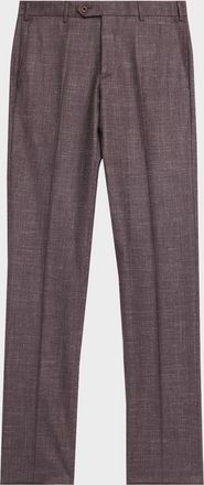 Zanella Men & apos;s Parker Silk and Wool Tapered Trousers