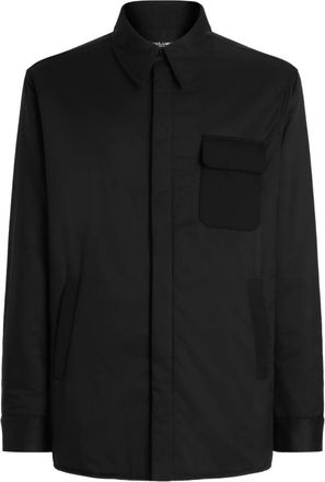 Dolce & Gabbana Giacca-camicia con colletto polo - Nero