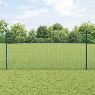 vidaXL Reja Con Postes Verde 1.2 X 25 M Acero Vidaxl