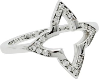 Louis Vuitton White Gold White Gold (18K) Band Ring (Pre-Owned)