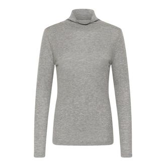 Soaked In Luxury Inana High Neck - - Knitwear - Donna - Grigio - S