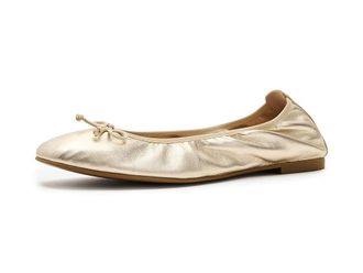 L.k. Bennett Trilly Ballet Pumps Womens Flat Shoes Champagne : EU 40 (US Womens 10) M, Leather