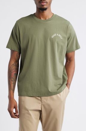 Museum of Peace and Quiet Arch Logo Pigment Dyed Graphic T-Shirt in Olive at Nordstrom, Size Large