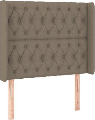 vidaXL Cabecero Con Led De Tela Gris Taupe 93x16x118/128 Cm Vidaxl