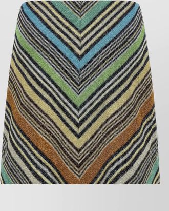 Missoni chevron pattern textured fabric midi skirt