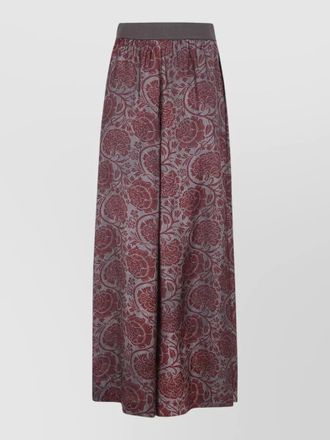 Uma Wang pansy floral high rise wide leg trousers