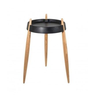 Zafferano Zafferano - Tavolino liol&agrave; h67cm Nero - Frassino naturale