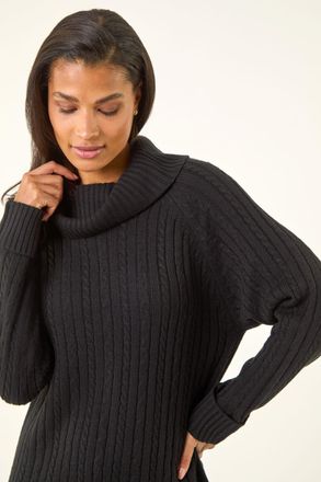 Roman Roll Neck Knitted Jumper Dress