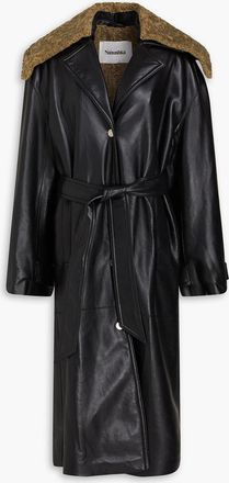 コート nanushka Black synthetic leather Liesel coat Nanushka Black Synthetic Leather Liesel Coat | ModeSens