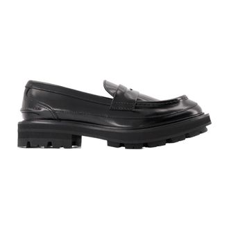 Alexander McQueen Slipper Alexander McQueen schwarzes Leder