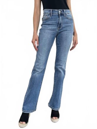 Judy Blue Mid Rise Waist Straight Jeans In Medium Wash