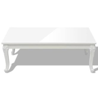 Berkfield Home Classic Coffee Table 115x65x42 cm High Gloss White | Size: 115 x 65 x 42 cm