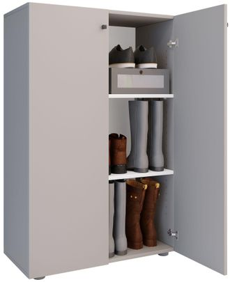 ebuy24 Ebuy24 - Vcm Xl Madera Gran Gabinete De Zapatos Estante De Zapatos Botas Grandes Muebles De Piso Lona 3 Compartimentos (gris)