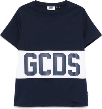 GCDS Gcds, Tops, Heren, Blauw, S, Katoen, Blauw Katoenen T-Shirt