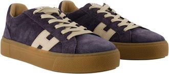 Hogan Mens H705 Allacciato H Sneakers - Hogan Leather Blue Calfskin Shoes