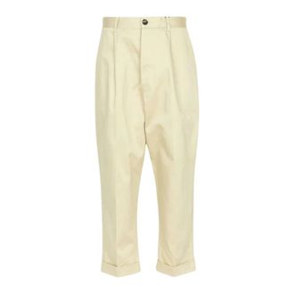 Ami Carrot Oversized Trousers - female - Ami Paris - Cropped Trousers - Beige - XS - Trousers