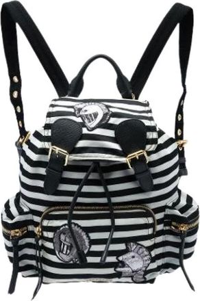 Burberry Pre-owned Pallas Helmet Embroidered Backpack - Dames - Pre-owned - Zwart - Maat: ONE Size Leer