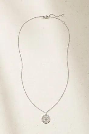 De Beers Collana In Oro Bianco 18 Carati Con Diamanti Enchanted Lotus