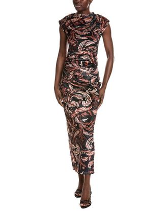 Hemant & Nandita Mock Neck Midi Dress