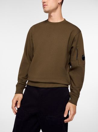 C.P. Company Mens Signature lens olive sweatshirt