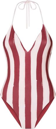 Fendi Pequin Reversible Swimsuit - Dames - Badpakken - Rood - XS - Polyester - Badmode
