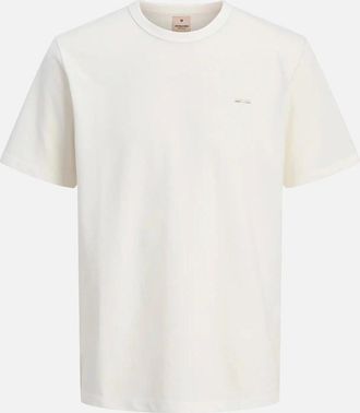 Jack & Jones Mens Jack & Jones JPRBLUALVS SS Tee Ln CLOUD DANCER - White - Size: 42