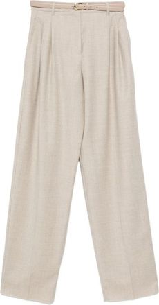 Max Mara Lago Belted Pleated Trousers
